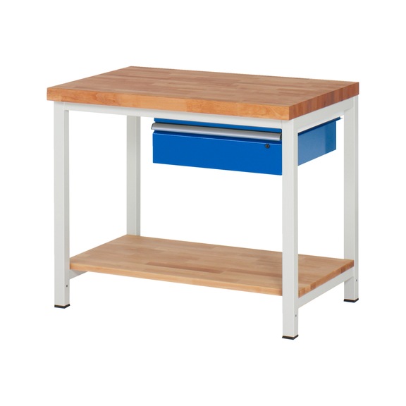 RAU Workbench 1000x700x840mm 1xpartial drawer runner Series 8001A7 - Workbench series 8000