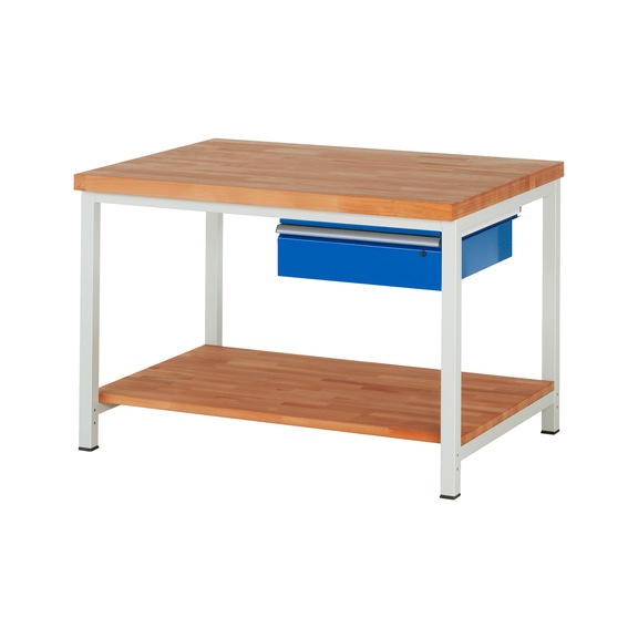 RAU Workbench 1250x900x840mm 1xDrawer Part Pull-out Series 8001A7 - Workbench series 8000