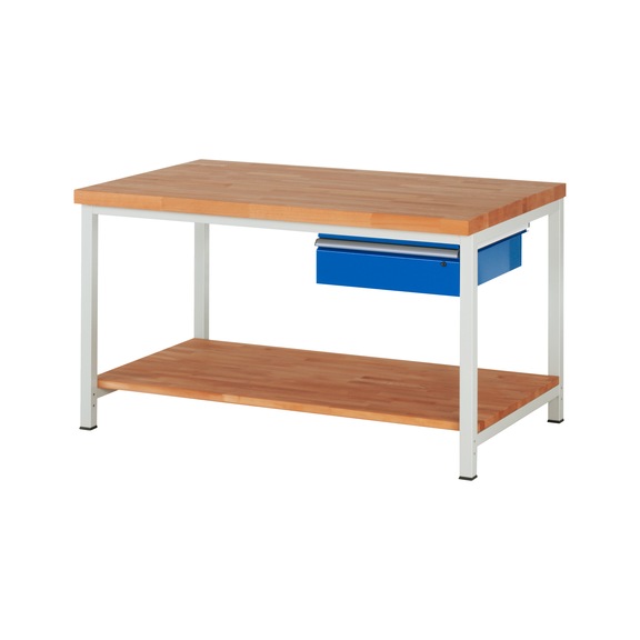 RAU Workbench 1500x900x840mm 1xDrawer Part Pull-out Series 8001A7 - Workbench series 8000