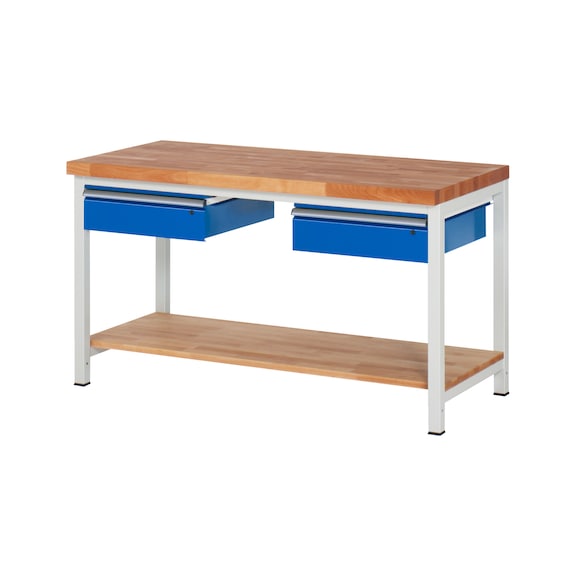 RAU Workbench 1500x700x840mm 2xDrawer Part Pull-out Series 8002A7 - Workbench series 8000