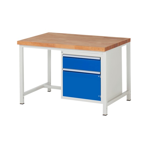 RAU Workbench 1250x900x840mm 2xpartial drawer extension Series 8152A1 - Workbench series 8000