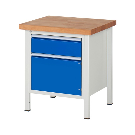 RAU Workbench 750x700x840mm 2xDrawer Partial Extension Series 8152A2 - Workbench series 8000