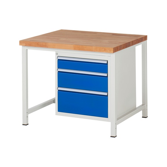 RAU Workbench 1000x900x840mm 3xDrawer Partial Extension Series 8159A1 - Workbench series 8000