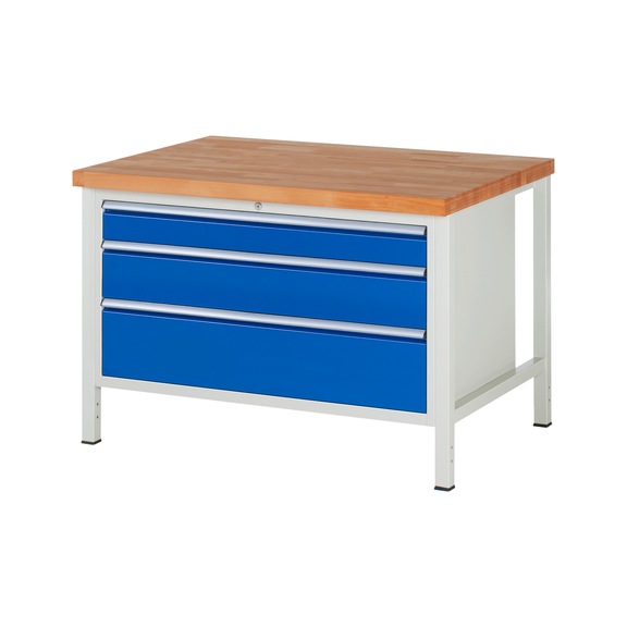 RAU Workbench 1250x900x840mm 2xDrawer Part Pull-out Series 8359A2 - Workbench series 8000