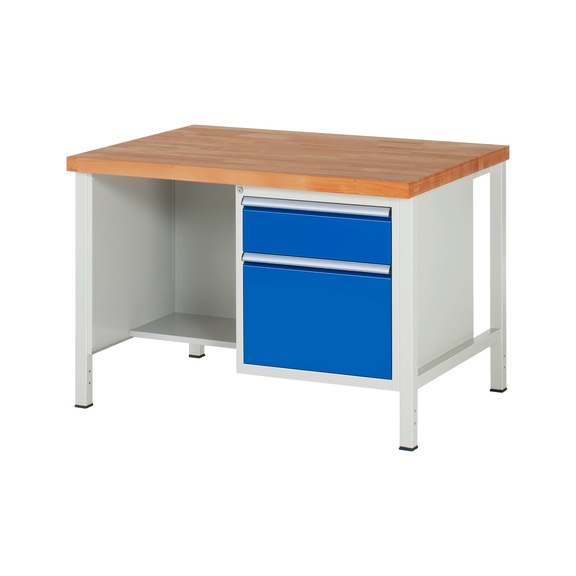 RAU Workbench 1250x900x840mm 2xDrawer Part Pull-out Series 8451A2 - Workbench series 8000