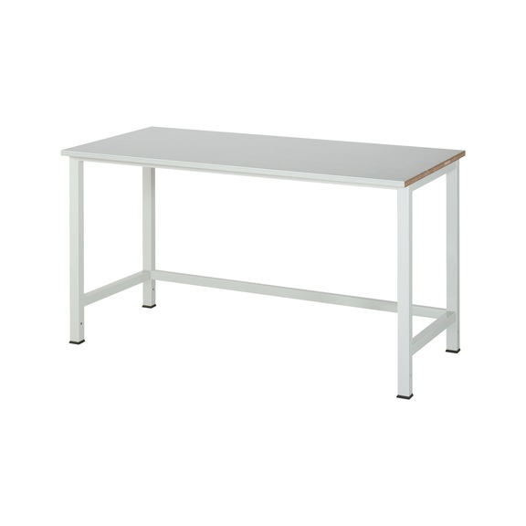 RAU Werktisch 900-1 1500x800x825 mm Edelstahlblechbelag-Arbeitsplatte 28 mm - Werktisch