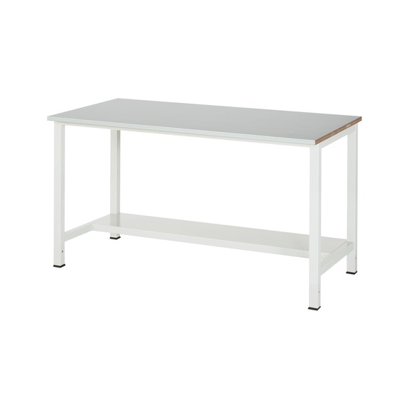 RAU workbench 900-3 1500x800x825 mm stainless steel sheet cladding worktop 28 mm - Workbench