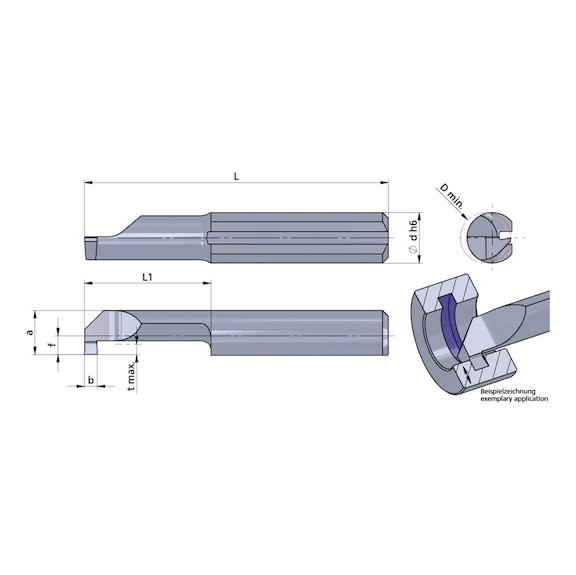 R005.0200-30/CN45F DÜMMEL, Ultramini Schneideinsatz Ø5x45; L1=30; b=2.0+0.05 - Typ 005, Ultramini Schneideinsatz