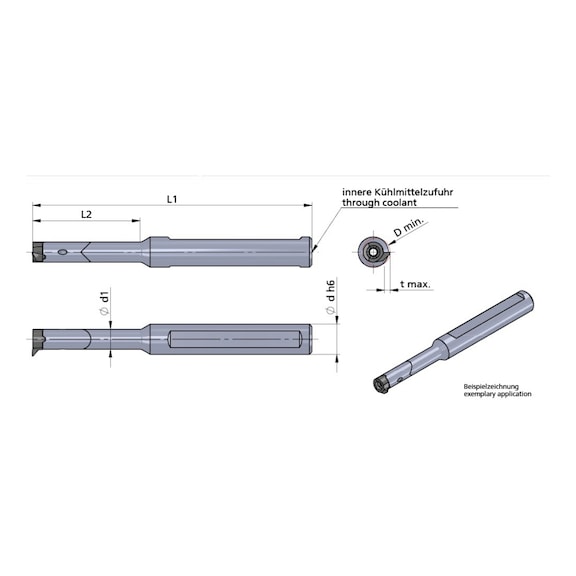 616.0016.3HM DÜMMEL, Minicut Klemmhalter D=16mmx150mm - Typ 614 / 616 / 618, Minicut Klemmhalter