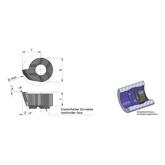 LS11.1867.02/CBN DÜMMEL, Minicut Schneideinsatz s=4.2, R0.2, 18°, 8°, Dmin.11 - Typ S11, Minicut Schneideinsatz