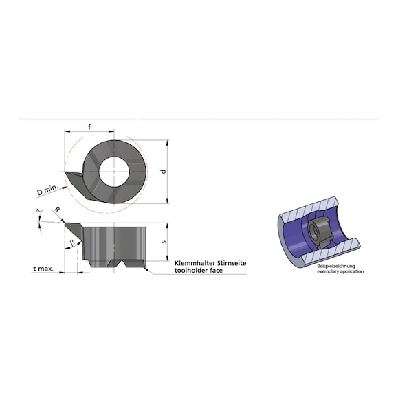 LS18.4712.02/AL41F DÜMMEL, Minicut Schneideinsatz s=5.6 R=0.2; 47°; 3° - Typ S18, Minicut Schneideinsatz