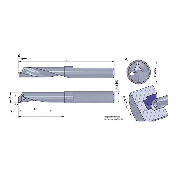 RDT.6-25/AL41F DÜMMEL, Ultramini DT-Line Ø6x47; L1=25; L2=20 - Typ DT, Ultramini Schneideinsatz