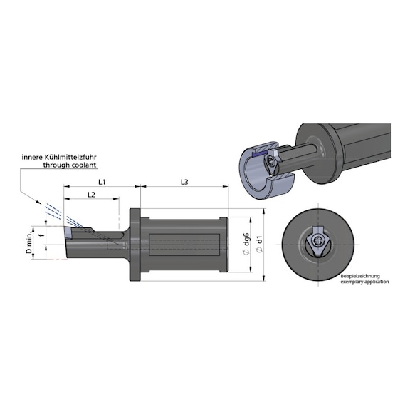 NHV.15.IK25.3 DÜMMEL, Klemmhalter Nutstoßen Ø25x110 L2=60 Ømin=15 - Typ NHV.15.IK25, Klemmhalter Nutstoßen