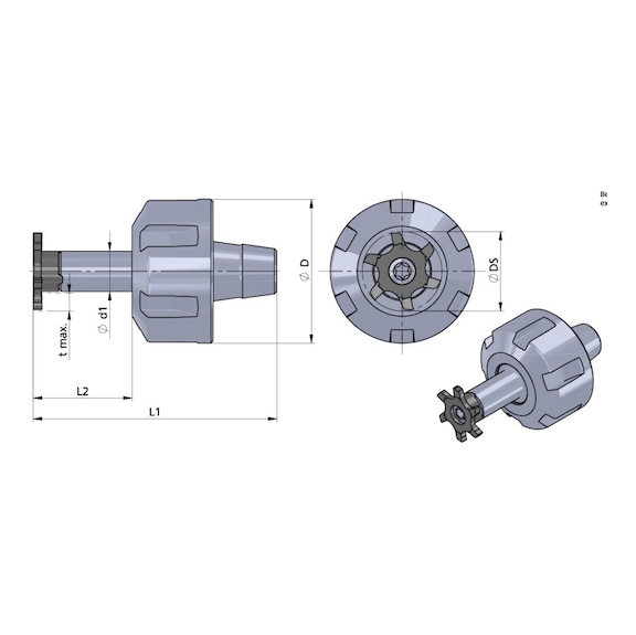 ZH10.ER11.0616.19 DÜMMEL, Minimill Fräserschaft Spannzange ER11 - Typ ZH10.ER, Minimill Fräserschaft