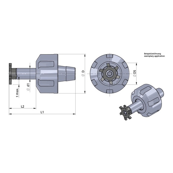 ZH22.ER16.1230.25 DÜMMEL, Minimill Fräserschaft Spannzange ER16 - Typ ZH22.ER, Minimill Fräserschaft