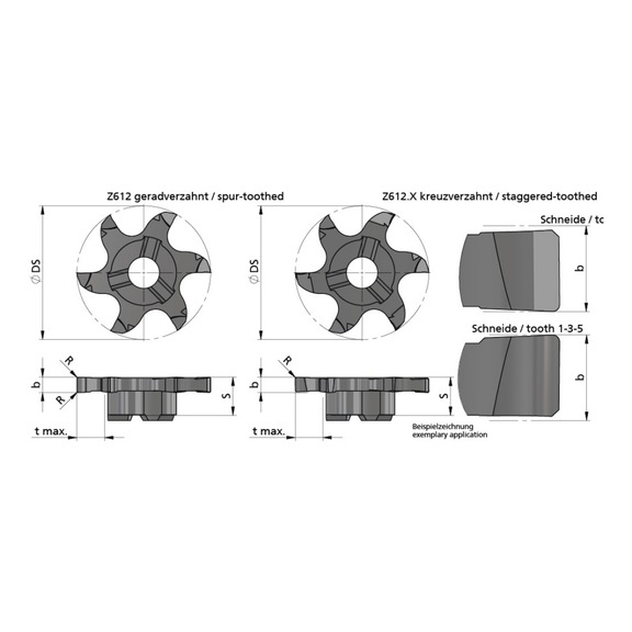 Z612.0150.02/AL41F DÜMMEL, Minimill Schneideinsatz D=12 b=1.5+0.02 R=0.2 tmax=2.0 - Typ Z612, Minimill Schneideinsatz