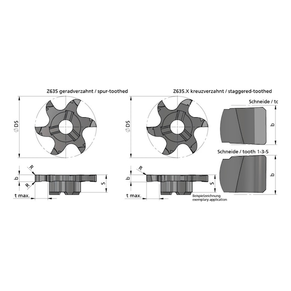 Z635.X300.02/AL41F DÜMMEL, Minimill Schneideinsatz D=35 b=3.0+0.02 R=0.2 tmax=10.0 - Typ Z635, Minimill Schneideinsatz