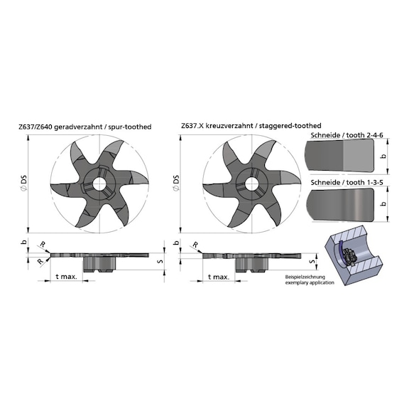 Z640.0150.01/AL41F DÜMMEL, Minimill Schneideinsatz ØDs=39.7; b=1.50+0.02; 2xR=0.1 - Typ Z640, Minimill Schneideinsatz