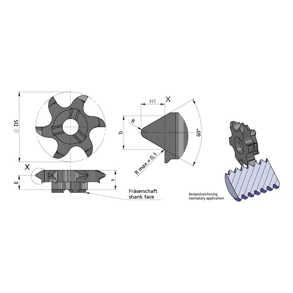 Z622.E1020.02/AL41F DÜMMEL, Minimill Schneideinsatz ØDs=21.7mm P=2.0 - Typ Z622, Minimill Schneideinsatz
