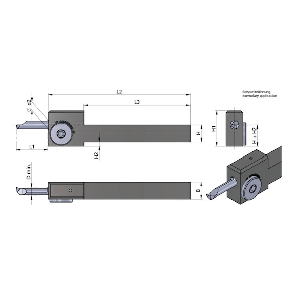 UM.1010.4 DÜMMEL, Ultramini Klemmhalter Quadratschaft 10x10x100 Ø=4 - Typ UM, Ultramini Klemmhalter