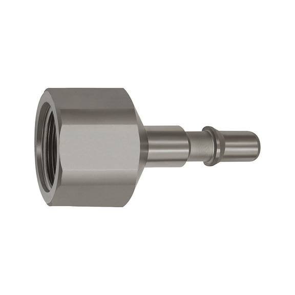 Nipples for push-button safety couplings Nominal diameter 6 Stainless steel 141943 - Hose fitting (screwed joint )