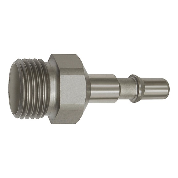 Nippel für Druckknopf-Sicherheitskupplungen Nennweite 6 Edelstahl 141946 - Schlaucharmatur mit Verschraubung