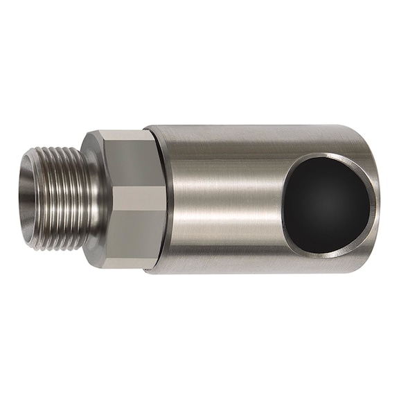 Push-button safety coupling Nominal diameter 11 ISO 6150 C Stainless steel 141981 - Multi connectors (pneumatics)