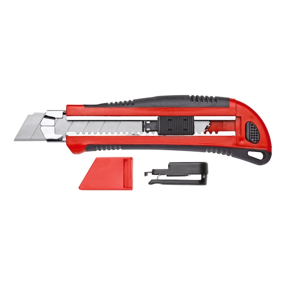 GEDORE RED cutter knife 5 blade width 25 mm with clip 3301605 - Cutter knife