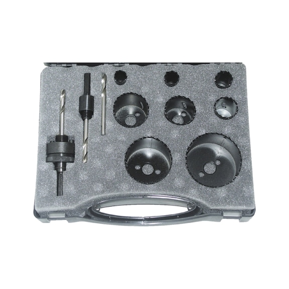 ATORN HSS bi-metal hole saw set, 11 pieces, 16-67 mm diameter - HSS bi-metal hole saw set, 11 pieces