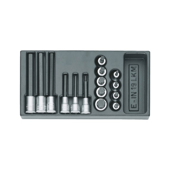 GEDORE screwdriver bit set 1/2 inch in 1/3 ES module 15-piece 1402234 - Screwdriver bit (assortment)