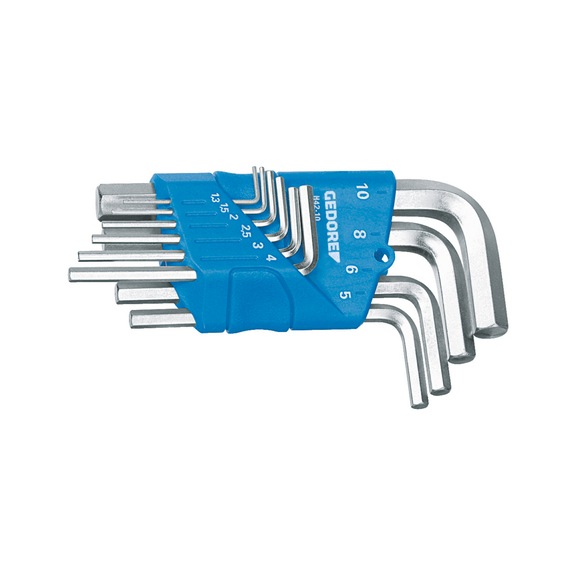 GEDORE offset screwdriver set in holder 10-piece 1.3-10 mm 1505408 - Hex key L-wrench set