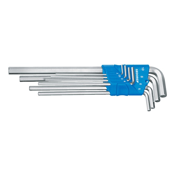 GEDORE offset screwdriver set long in holder 8-piece AF 1543555 - Hex key L-wrench set