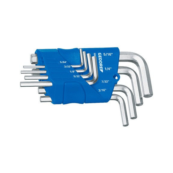 GEDORE offset screwdriver set in holder 8-piece 5/64-5/16AF 1505424 - Hex key L-wrench set