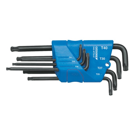 GEDORE Hex key L-wrench set in holder 7-piece TX T10-T40 1531441 - Hex key L-wrench set