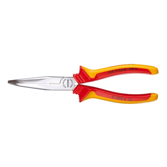 GEDORE VDE needle nose pliers with sheath insulation 200 mm 1552147 - Needle nose pliers