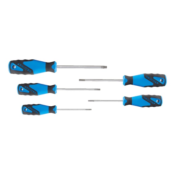 GEDORE 3C screwdriver set 5-piece TX pin T10-T30 1616617 - Screwdriver set