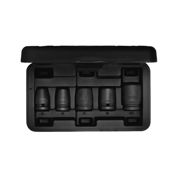 GEDORE Power wrench set 1/2 inch 5-piece hexagonal 10-24 mm 1646923 - Impact screwdriver (set)