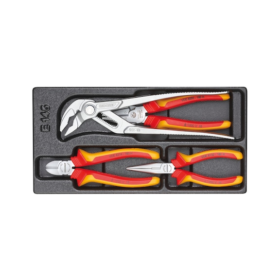 GEDORE VDE pliers assortment in 1/3 ES module 4-piece 1733079 - Pliers set