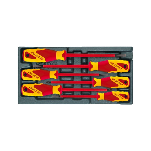 GEDORE VDE screwdriver set in 1/3 ES module 6-piece 1733095 - Screwdriver set