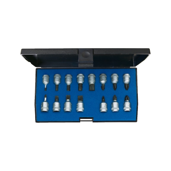 GEDORE Screwdriver set 1/4 inch 15-piece IN-IS-PH-PZ 1815601 - Screwdriver set