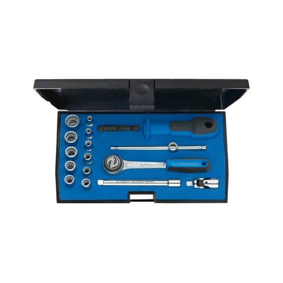 GEDORE Steckschl&uuml;ssel-Satz 1/4 Zoll 17-teilig UD-Profil 4-13 mm 1815652 - Steckschl&uuml;sselsatz