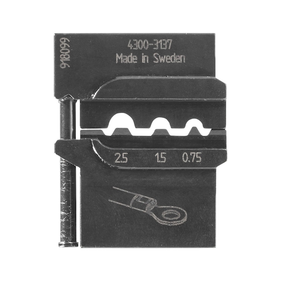 GEDORE Modul-Einsatz für unisolierte Kabelschuhe 0,75/1,5/2,5 1830589 - Crimpzange