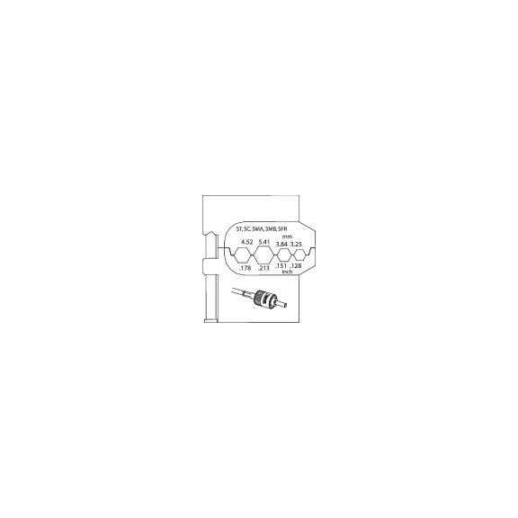 GEDORE modular insert for fiber optic cables 1830678 - Crimping pliers