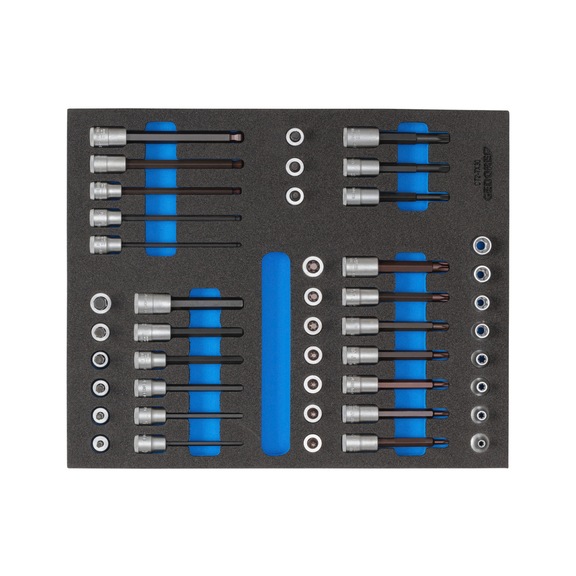 GEDORE socket wrench set 3/8 inch in check tool module 52-piece 2016508 - Socket wrench set