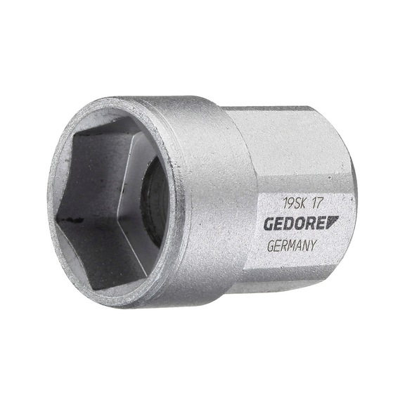GEDORE socket wrench 1/2 inch short 17 mm 2225913 - Socket 1/2" (hexagon)
