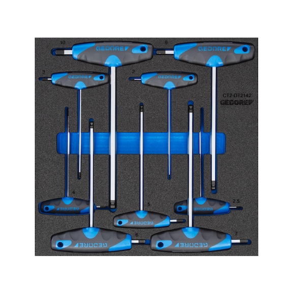 GEDORE offset screwdriver set in check tool module 9-piece 2309009 - Hex key L-wrench set