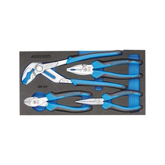 GEDORE Zangen-Sortiment in Check-Tool-Modul 4-teilig 2309025 - Zangensatz