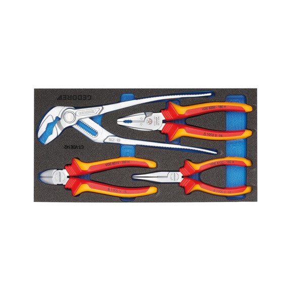 GEDORE VDE pliers assortment in check tool module 4-piece 2309033 - Pliers set
