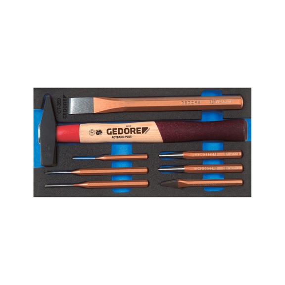 GEDORE Meißel-Sortiment in Check-Tool-Modul 8-teilig 2309041 - Meißelsortiment