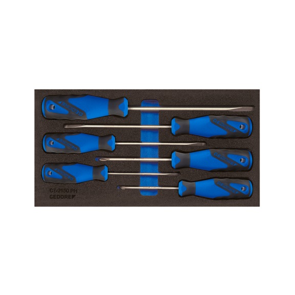 GEDORE Screwdriver in check tool module 6-piece 2309130 - Screwdriver set